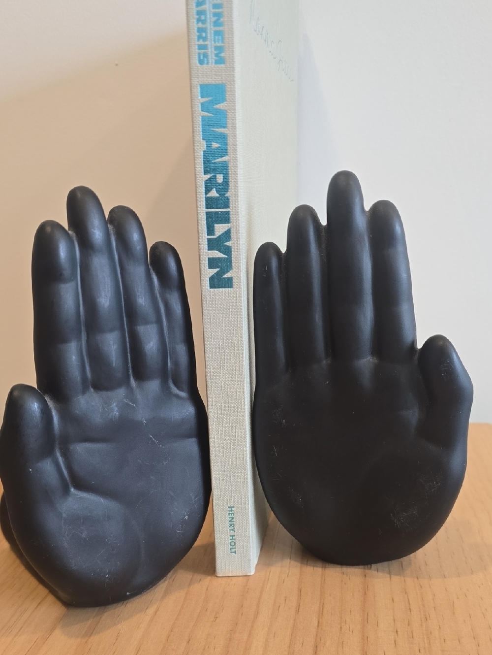 Vintage Black Hand Bookends (Pair) - Picture 5 of 7